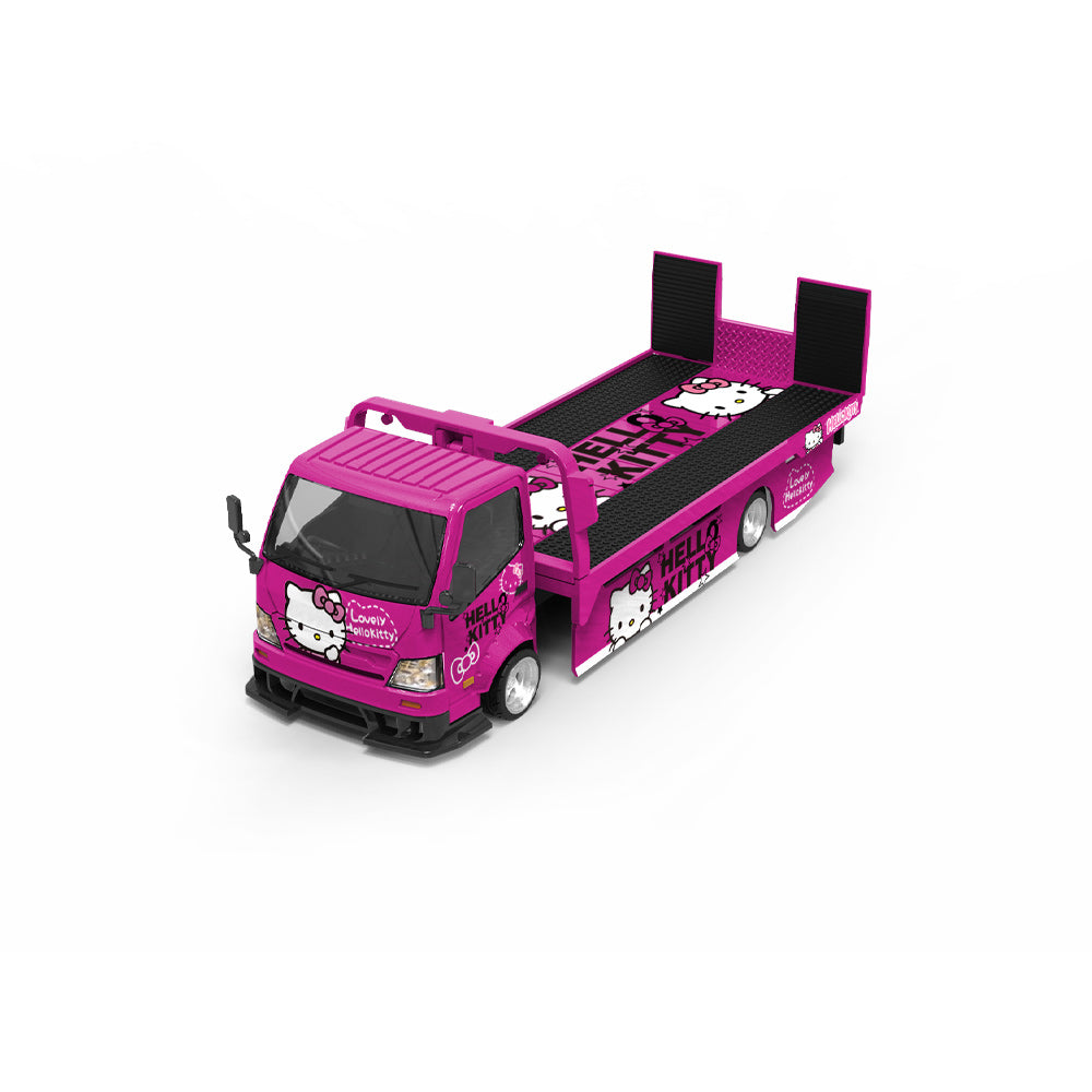 [Preorder] Cool Car 1:64 H300 FLATBED TRANSPORT TRAILER Hello Kitty Pink CC647236