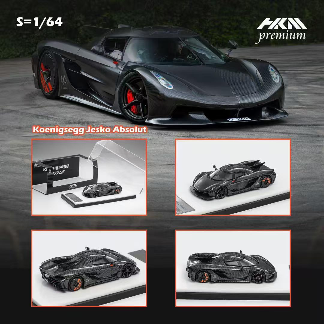 HKM Premium 1:64 Koenigsegg Jesko Absolut - Full Carbon (2 Versions)