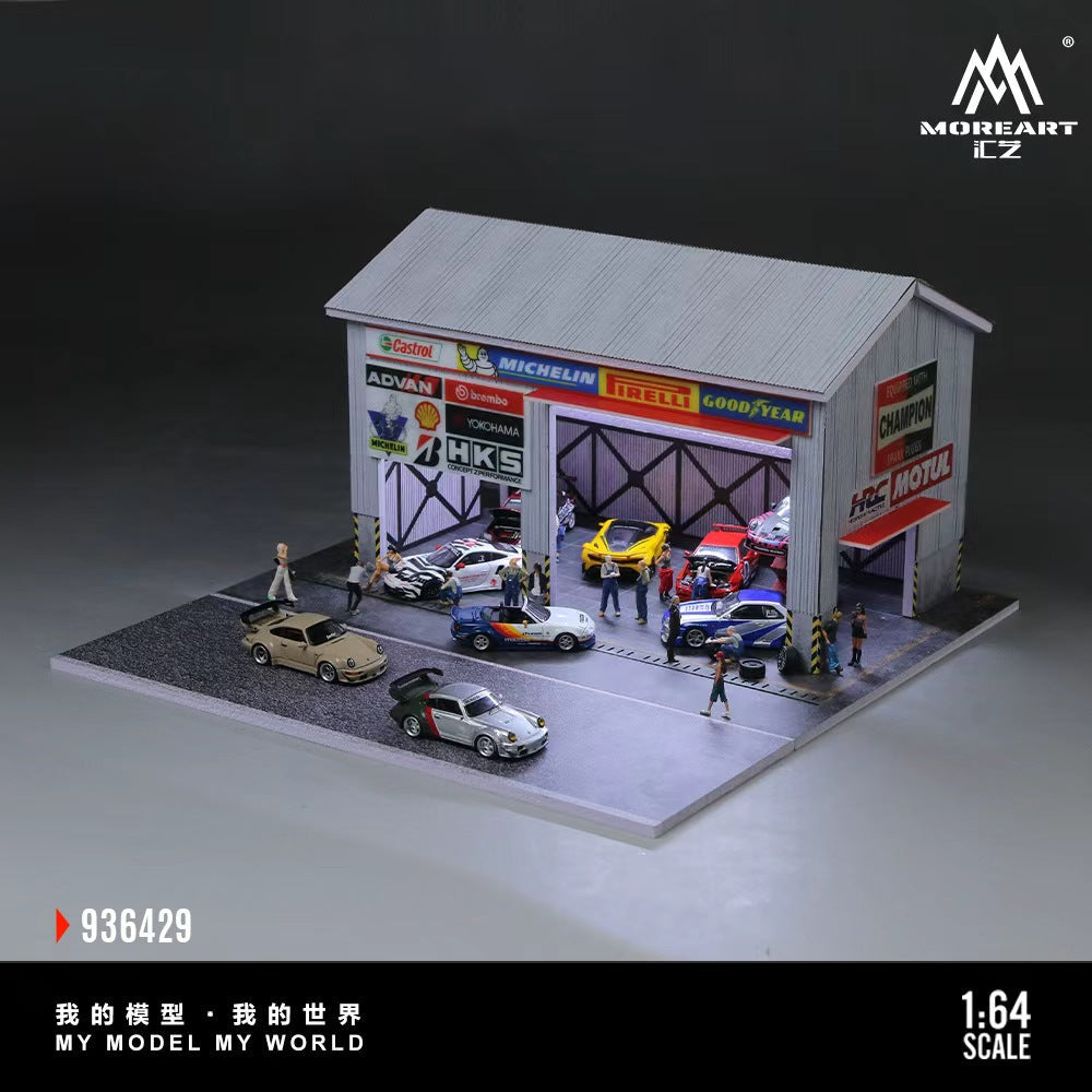 [Preorder] MoreArt 1:64 RACING CAR REPAIR SHOP MO936429