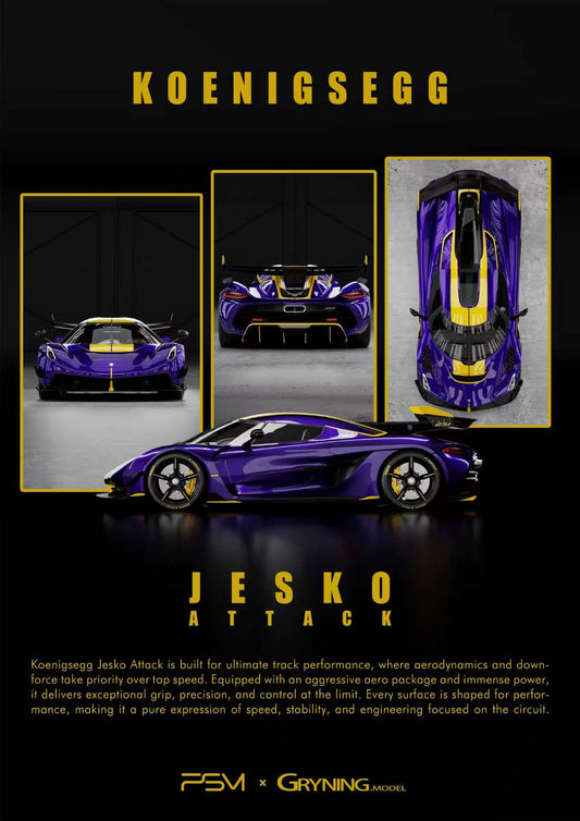 [Preorder] PSM 1:64 Koenigsegg Jesko Attack kobe Purple
