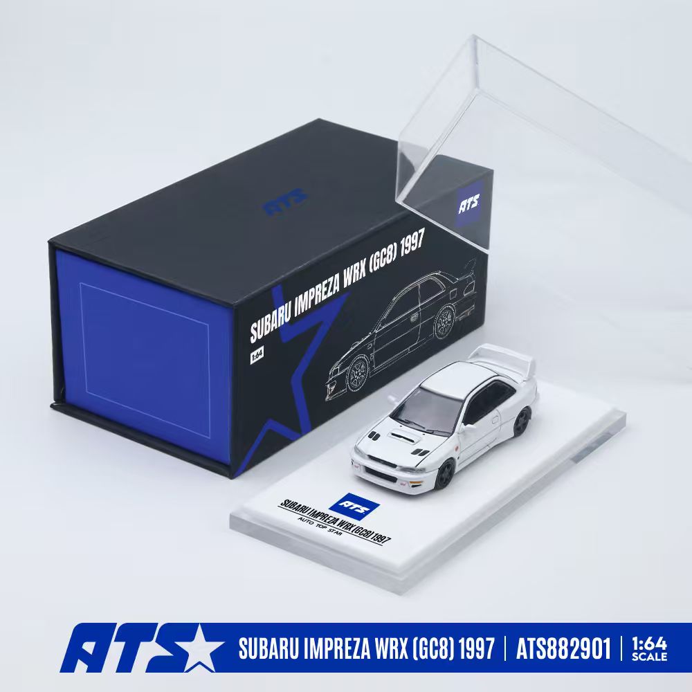 [Preorder] ATS Model 1:64 Subaru IMPREZA WRX (GC8) 1997 White/Black ATS882901/ ATS882902