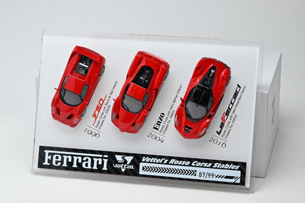 [Preorder] DMH 1:64 Ferrari F50 + Enzo + Laferrari - 3 Cars Set