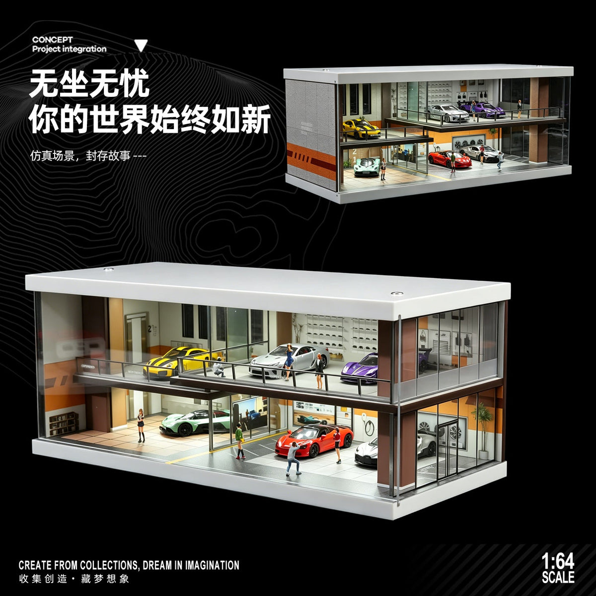 [Preorder] SHOU CANG JIA 1:64 LIGHT COFFEE CAR HOUSE SCJ-82075