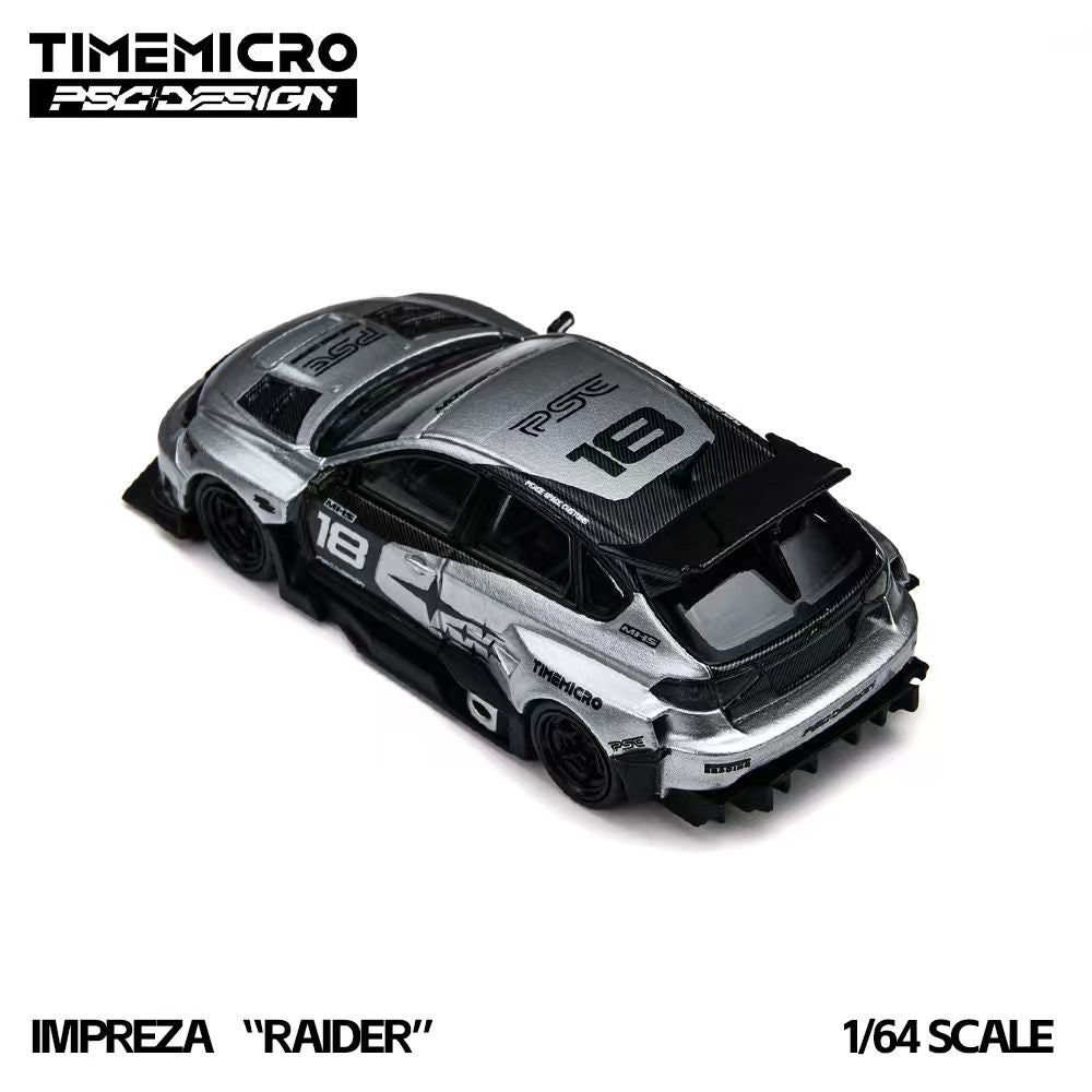 [Preorder] TimeMicro × PSC DESIGN 1:64 Impreza "Raider" Silver TM648303