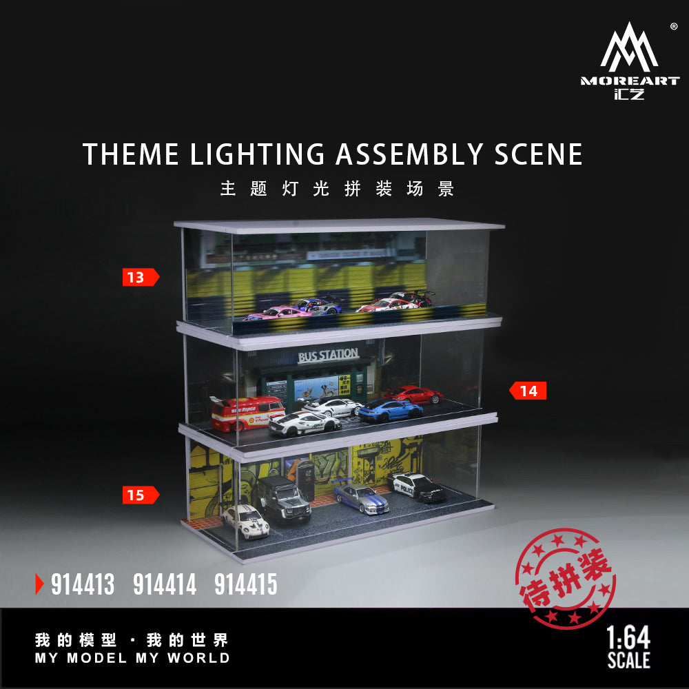 MoreArt 1:64 THEME LIGHTING ASSEMBLY SCENE (3 Versions) MO914413/MO914414/MO914415