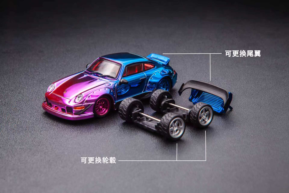 [Preorder] TPC 1:64 Porsche RWB993 Chrome Candy Color
