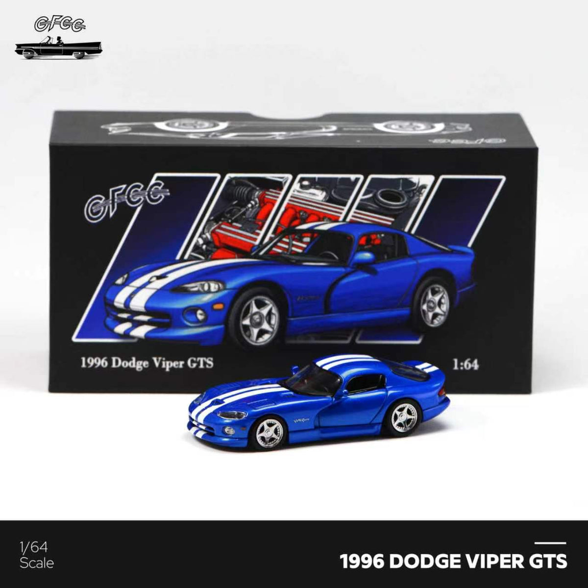 [Preorder] GFCC 1:64 Viper GTS Blue & White Stripes