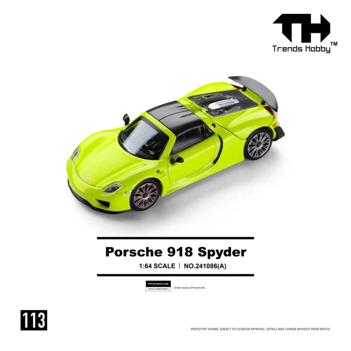 [Preorder] Trends Hobby 1:64 Porsche 918 Spyder (2 Colours) 241086(A)/241086(B)