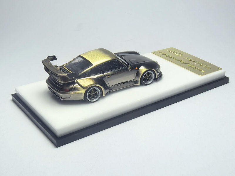 [Preorder] Model Collect 1:64 Porsche RWB993 High Wing Chrome Bronze Brushed Livery MC640023J