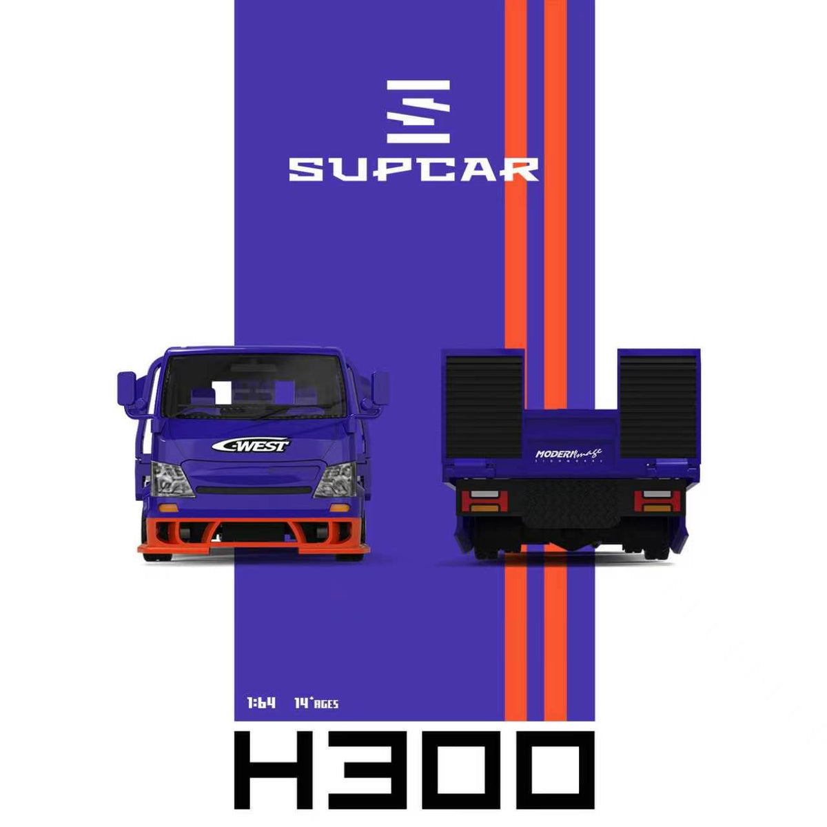 [Preorder] SUPCAR 1:64 H300 Flatbed Transport Trailer Fast & Furious 3 Mona Lisa Livery SC647256