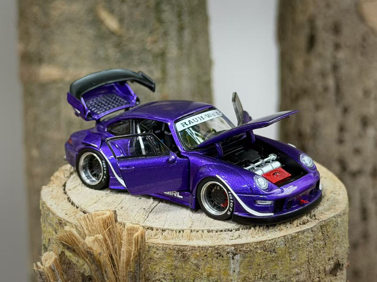PGM 1:64 Porsche RWB 993 Metallic Purple (2 Versions) PGM-640314