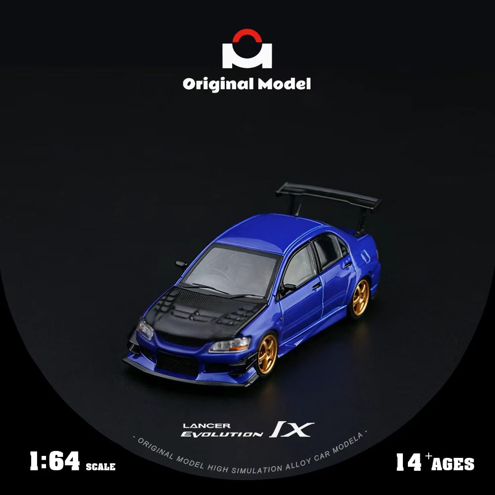 [Preorder] Original Model 1:64 Mitsubishi EVO 9th Feneration Dark Blue OM800217