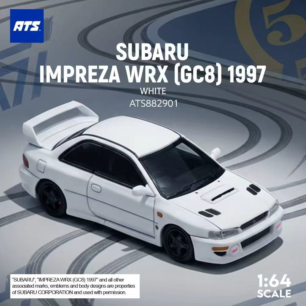 [Preorder] ATS Model 1:64 Subaru IMPREZA WRX (GC8) 1997 White/Black ATS882901/ ATS882902