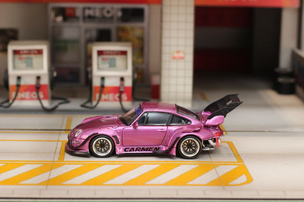 Street Weapon 1:64 Porsche RWB 993 Carmen Purple Metallic (2 Versions)