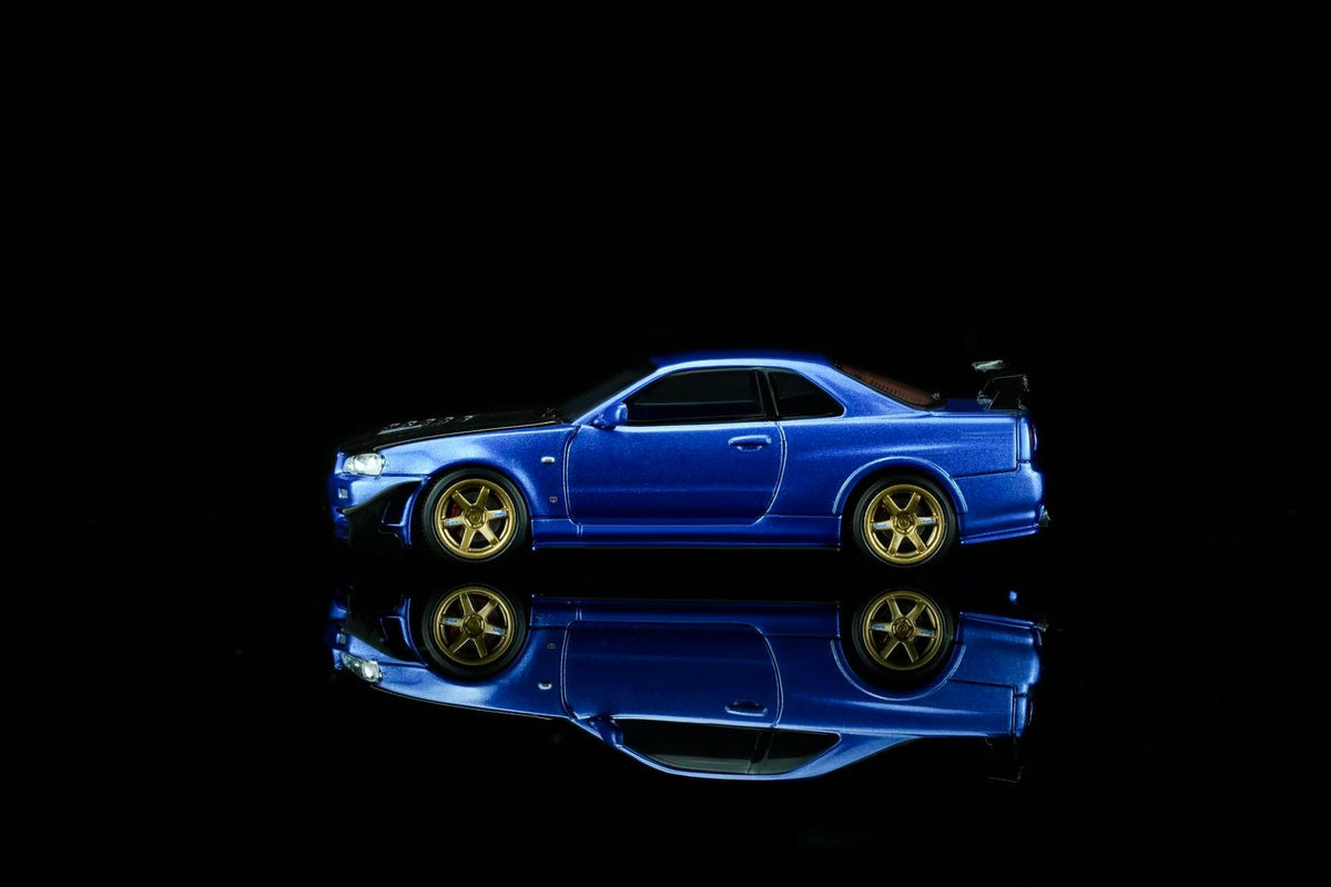 [Preorder] MOTORHELIX 1:64 Nissan Skyline GT-R (R34) Customized (2 Colours) M63475/M63476