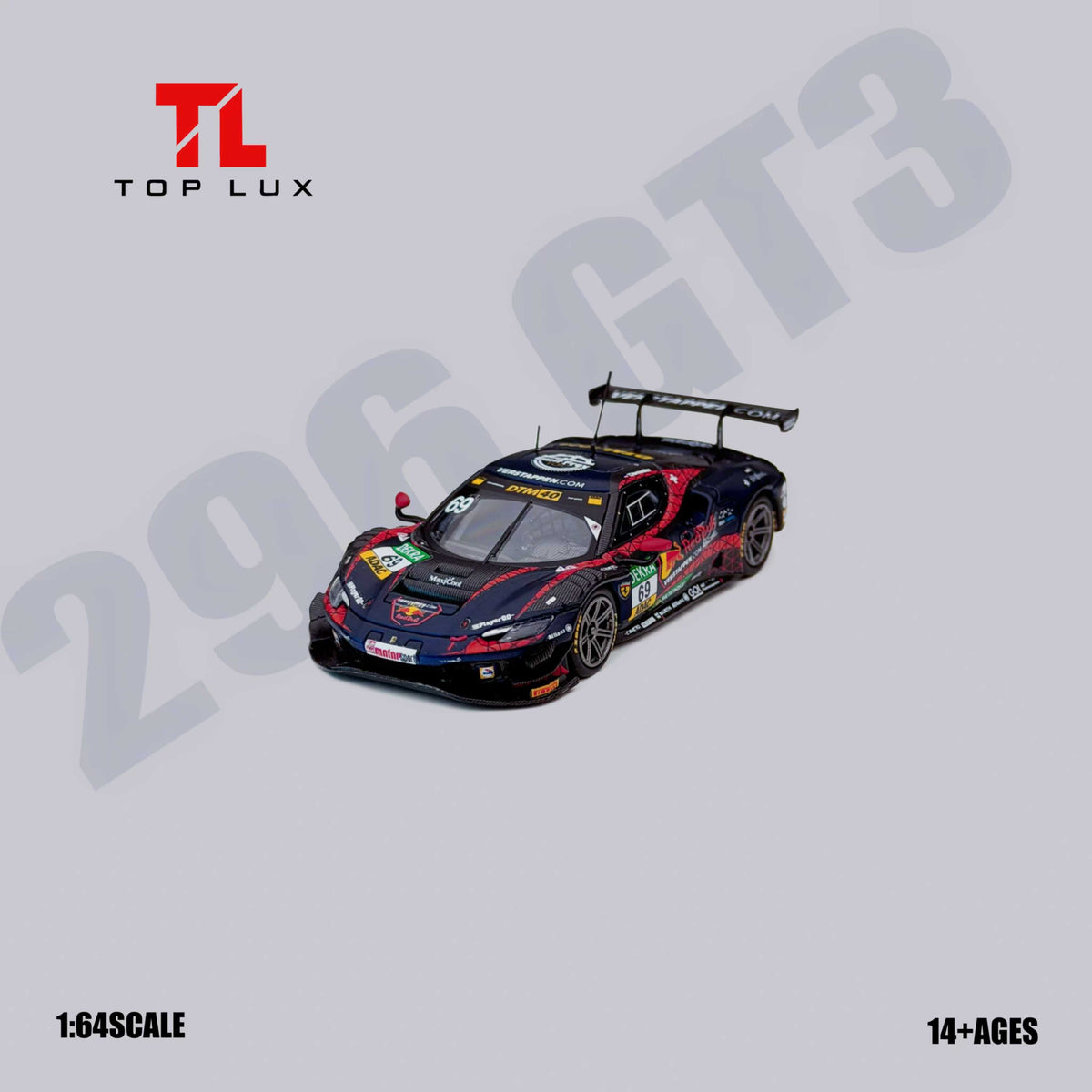 [Preorder] TOP LUX 1:64 296GT3 Red Bull #69 2024 TOP64-008
