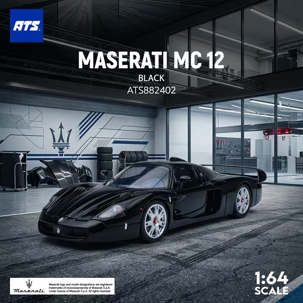 [Preorder] ATS Model 1:64 Maserati MC 12 Black ATS882402