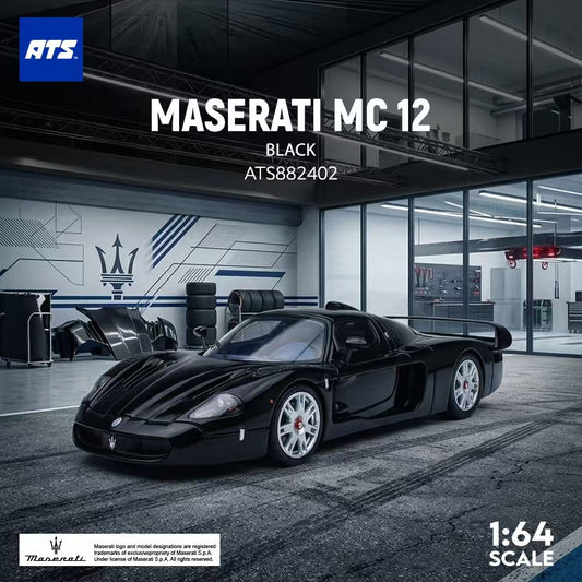 [Preorder] ATS Model 1:64 Maserati MC 12 Black ATS882402