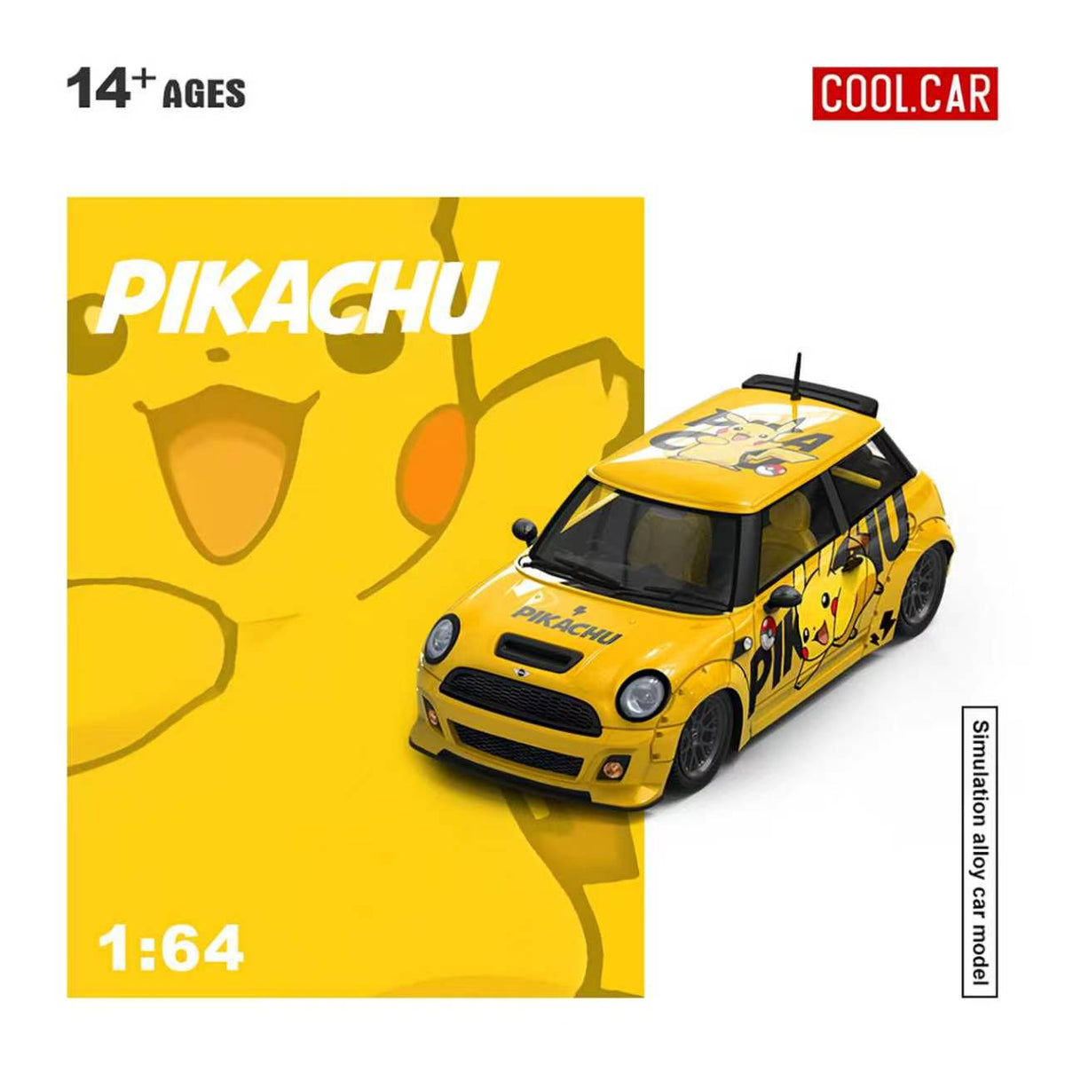 [Preorder] Cool Car 1:64 Mini Cooper Pikachu Livery CC643648