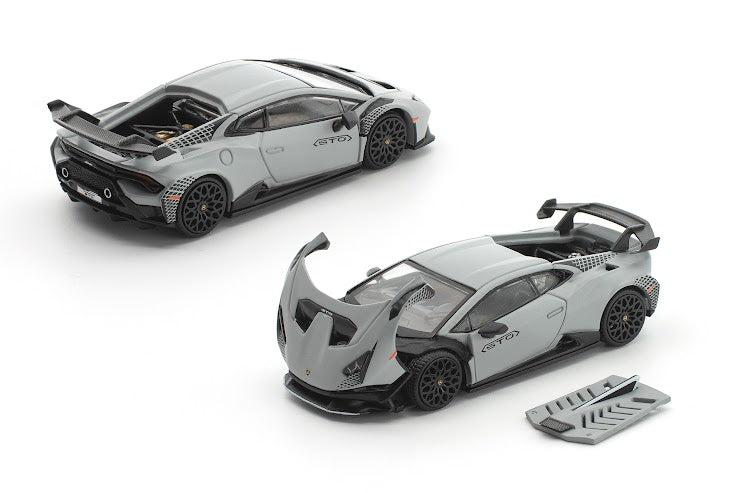 [Preorder] POPRACE 1:64 Lamborghini Huracan STO GRIGIO ACHESO MATTE PR640430