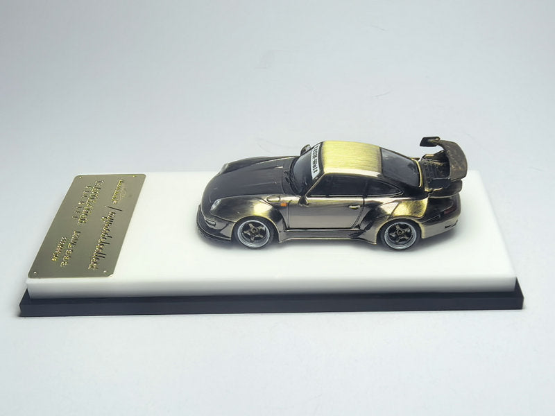 [Preorder] Model Collect 1:64 Porsche RWB993 High Wing Chrome Bronze Brushed Livery MC640023J