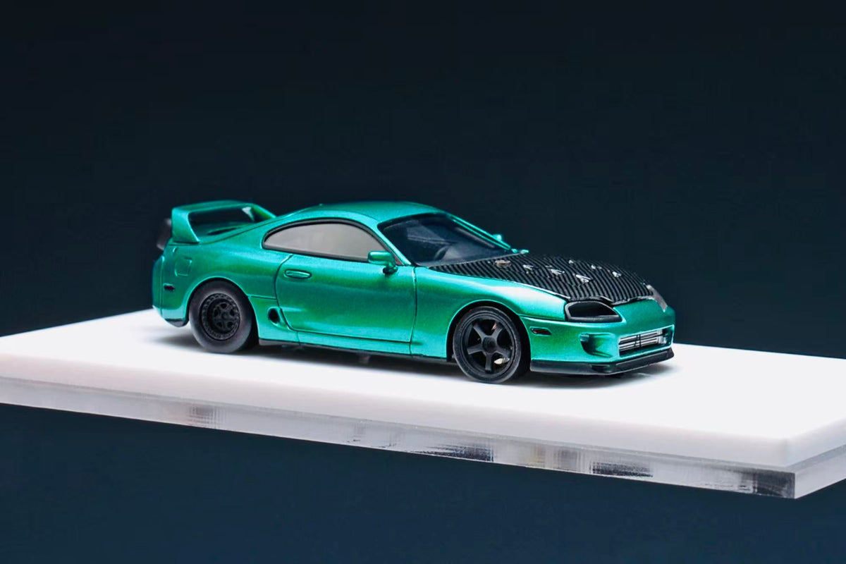 [Preorder] MINICRAFISMAN 1:64 Toyota supra 0-400 Speed Race Violent Modification Green