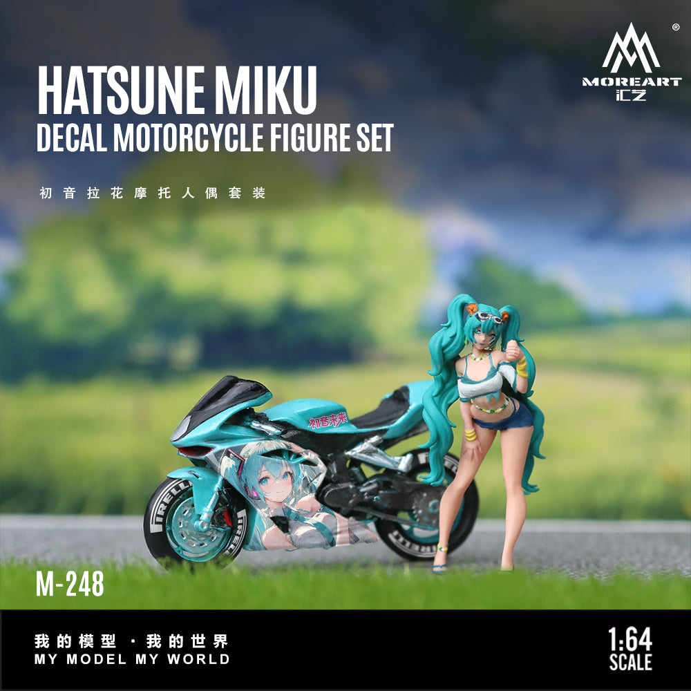 [Preorder] MoreArt 1:64 HATSUNE MIKUDECAL MOTORCYCLE FIGURE SET MO222248