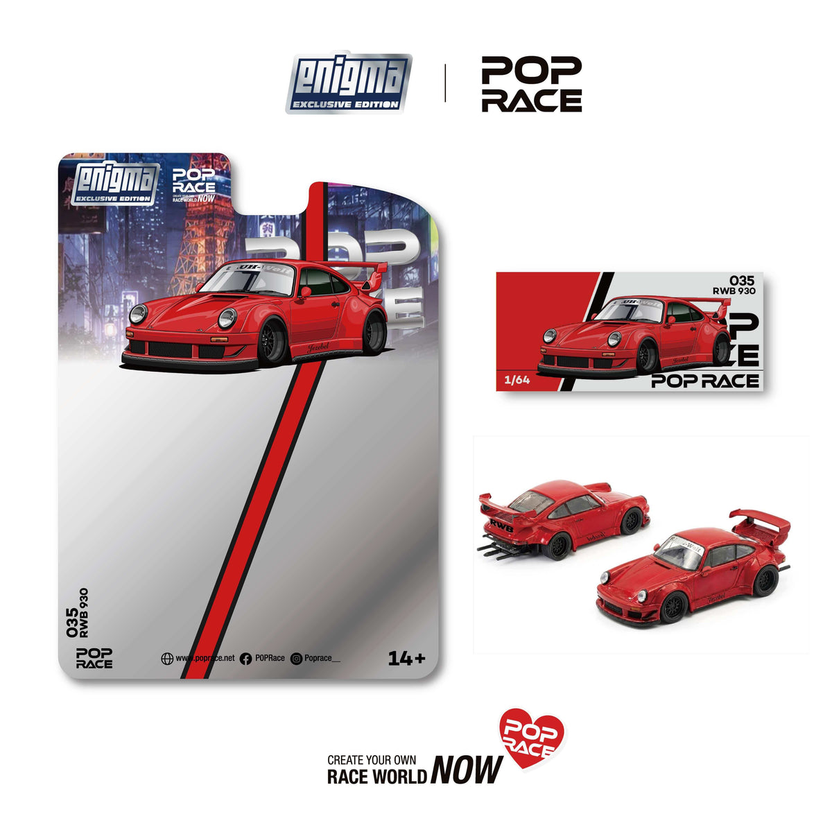 [Preorder] POPRACE 1:64 RWB 930 RED (enigma exclusive edition) PRE035