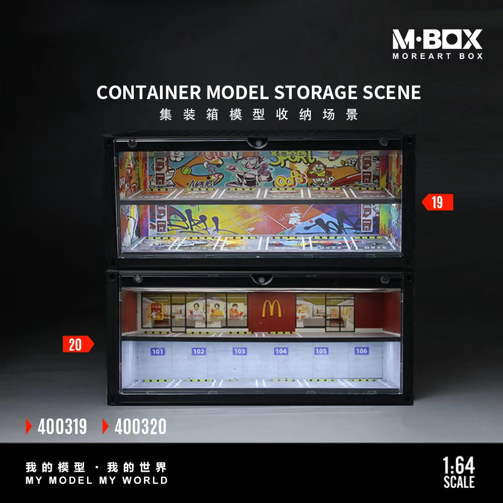 MBOX 1:64 CONTAINER MODEL STORAGE SCENE (2 Versions) MB400319/MB400320