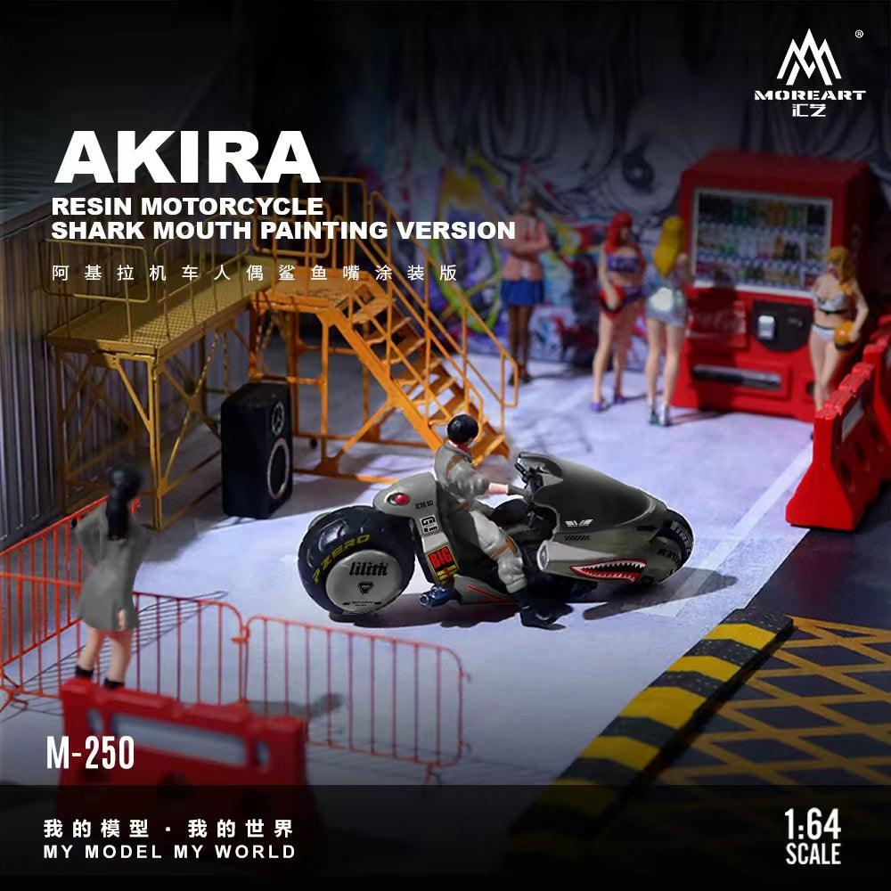 [Preorder] MoreArt 1:64 AKIRA RESIN MOTORCYCLE Shark Mouth Painting Verison MO222250