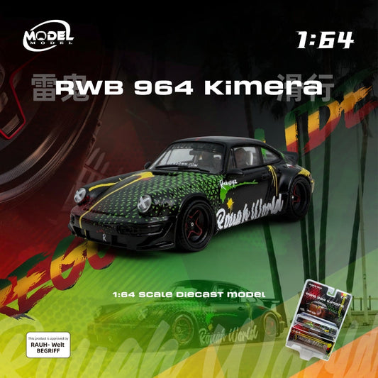 [Preorder] Modelmodel 1:64 Porsche RWB 964 Black Kimera MM64-RWB964-006