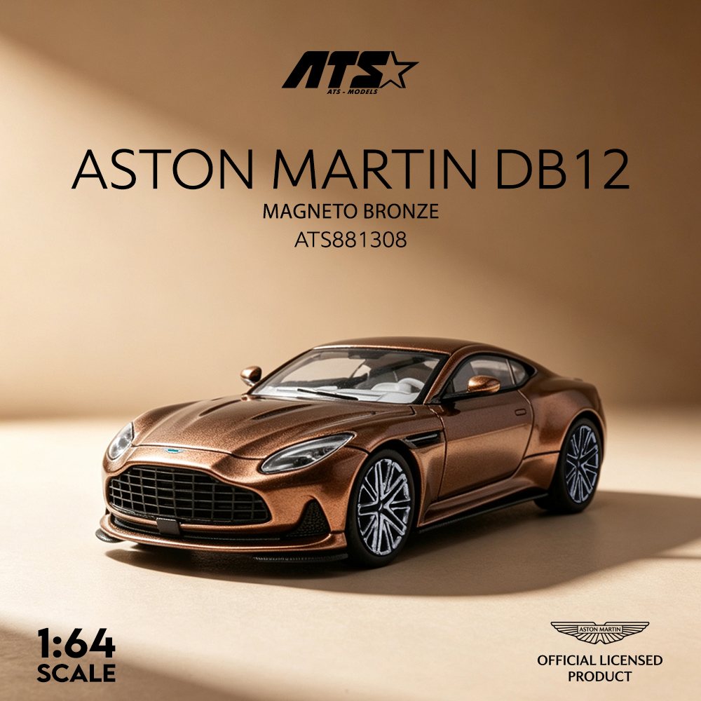 [Preorder] ATS Model 1:64 Aston Martin DB12 Silver/Metallic Brown (2 Colours) ATS881306/ ATS881308