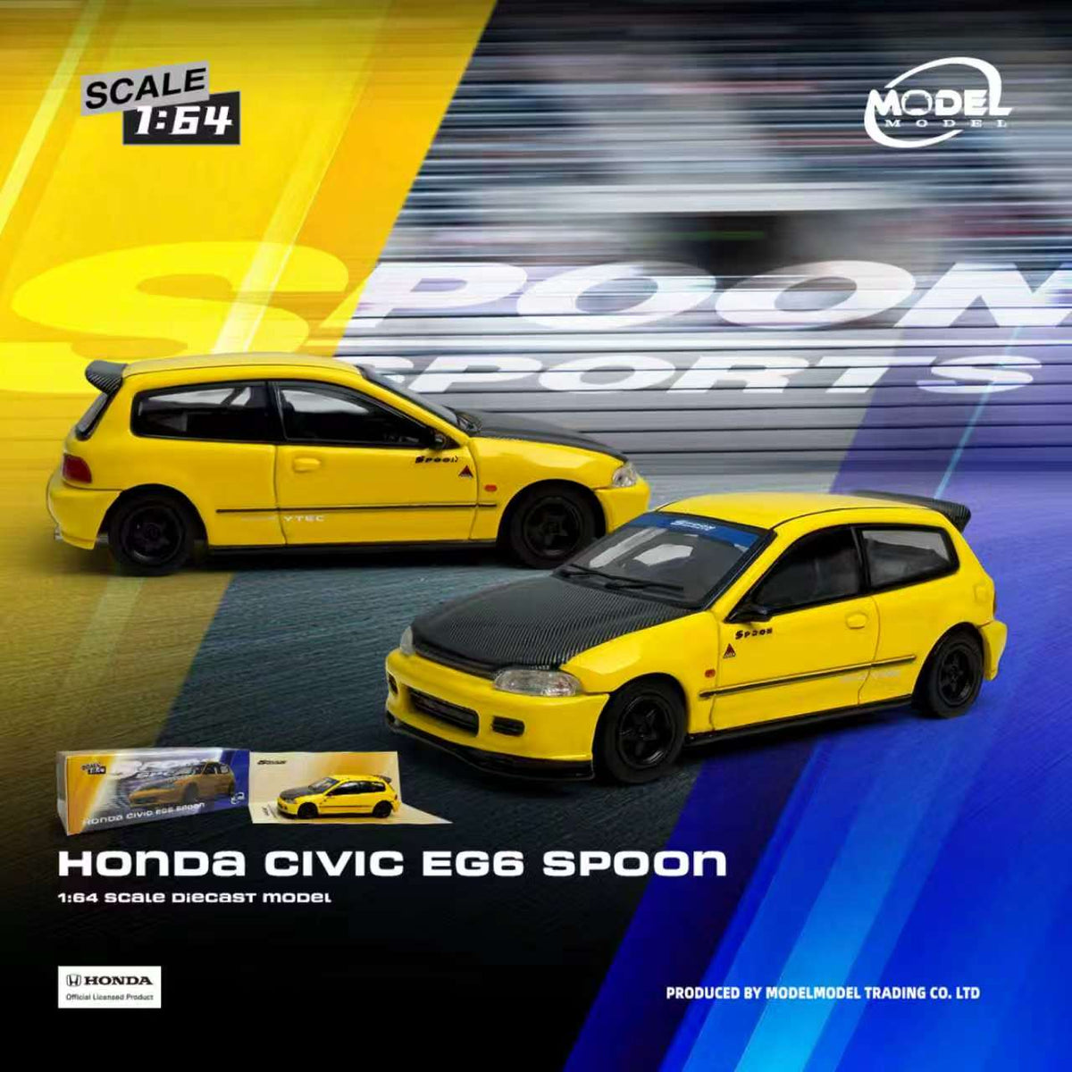 [Preorder] Modelmodel 1:64 Honda Civic EG6 Spoon MM64-EG6-001