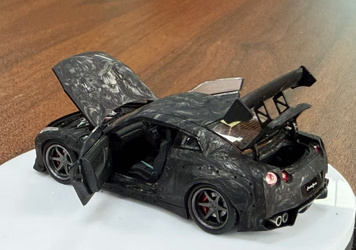 [Preorder] PGM 1:64 GTR R35 Black Full Carbon PG-02001