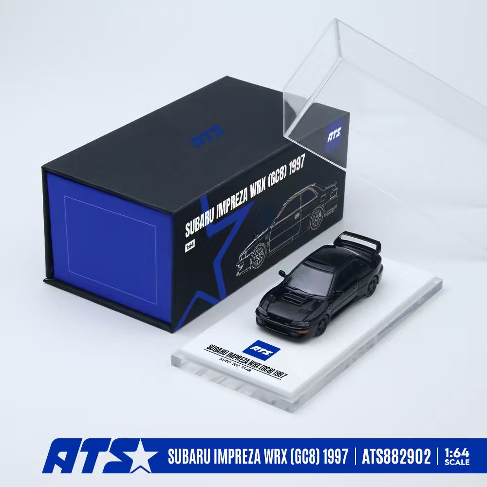 [Preorder] ATS Model 1:64 Subaru IMPREZA WRX (GC8) 1997 White/Black ATS882901/ ATS882902