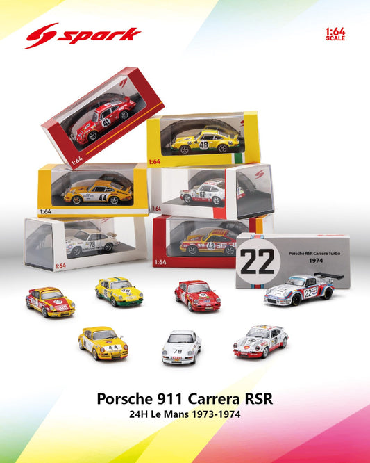 [Preorder] Spark 1:64 Porsche 911 Carrera RSR (7 Colours) 64S020/64S030/64S031/64S032/64S033/64S034/64S054