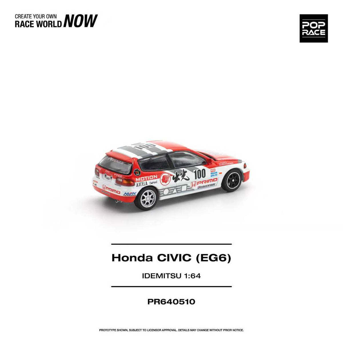 [Preorder] POPRACE 1:64 Honda Civic (EG6) IDEMITSU MOTION INFINITE PR640510
