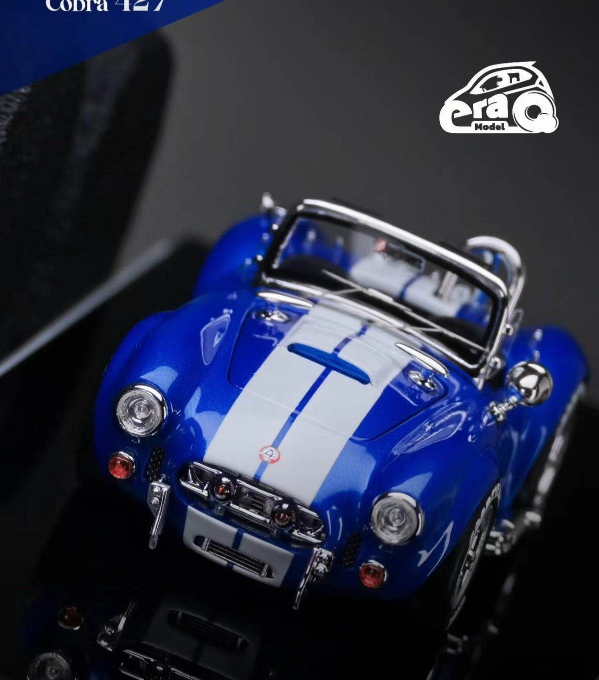 [Preorder] EraQ X DYwork 1:64 Shelby Cobra 427 Blue Livery (with luggage bag)