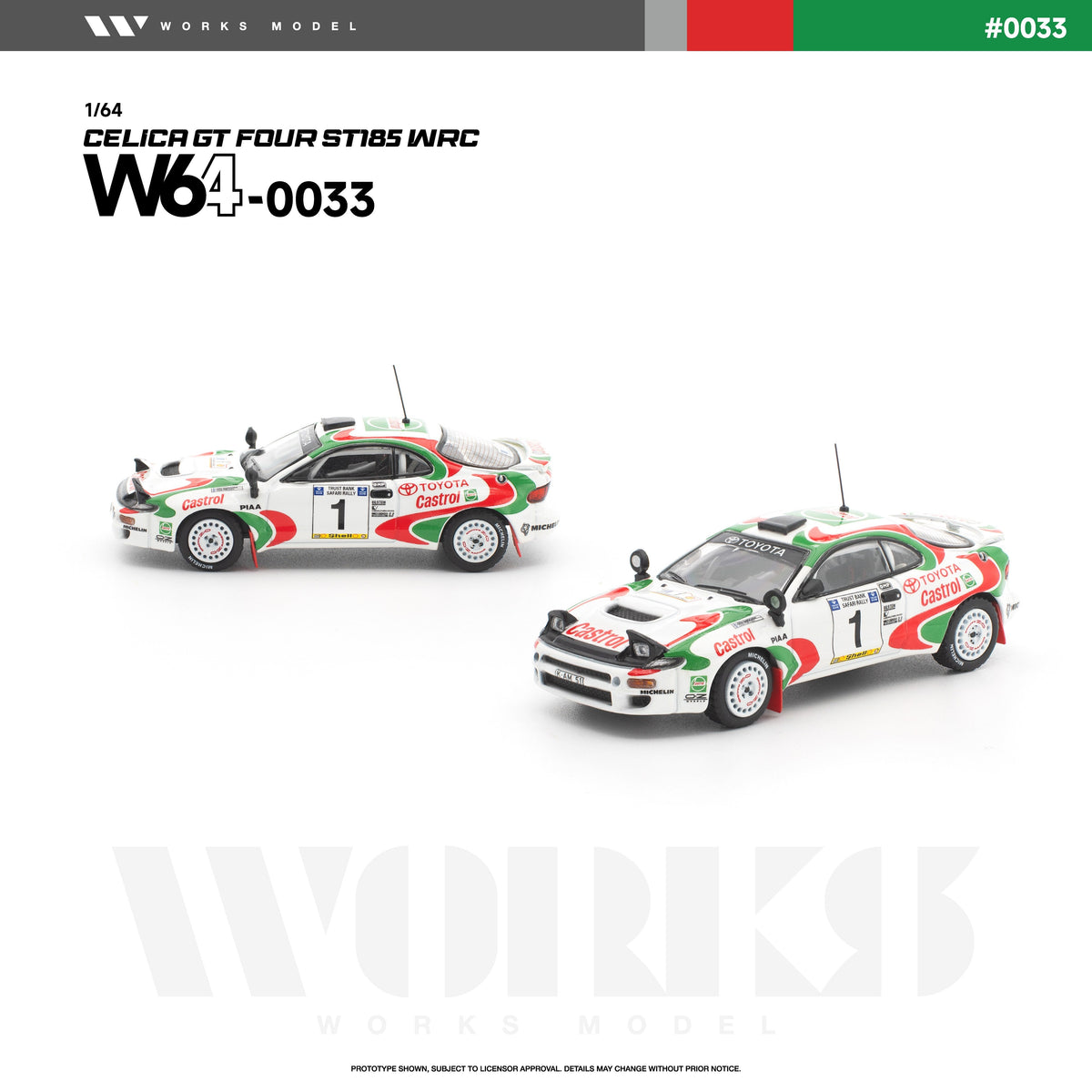 [Preorder] Works Model 1:64 Toyota Celica GT-Four ST185 WRC W640033