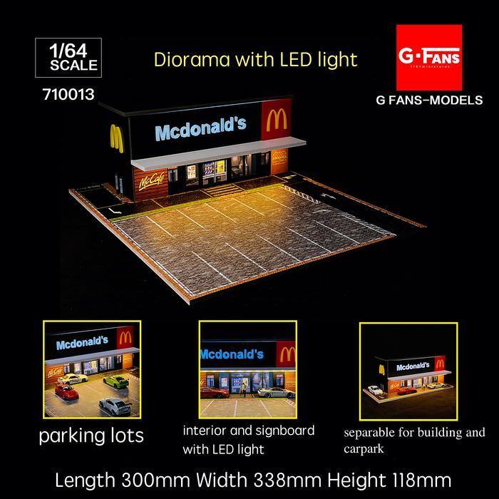 [Preorder] G.Fans 1:64 Diorama McDonald's Fast Food Building 710013