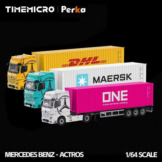 Time Micro 1:64 Mercedes Benz Actros Container Truck (3 Versions) TM646741/TM646742/TM646743