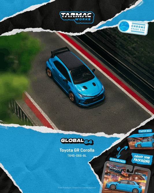 [Preorder] Tarmac Works 1:64 Toyota GR Corolla Blue T64G-066-BL