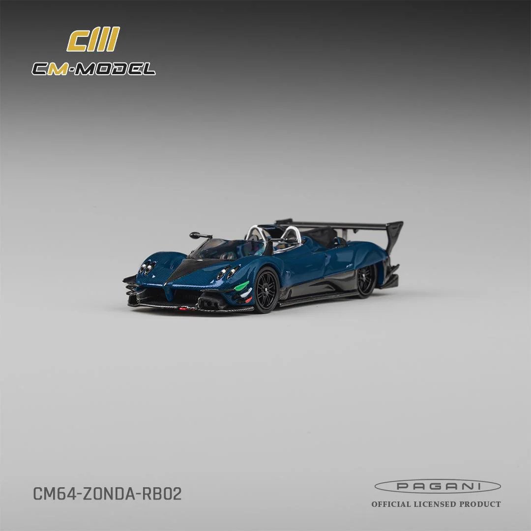 [Preorder] CM Model 1:64 Pagani Zonda Revolution Barchetta Blue Full carbon CM64-RB-02