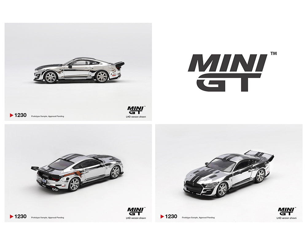 [Preorder] Mini GT 1:64 Shelby GT500 Dragon Snake Concept – Chrome Silver – Limited Edition MGT01230-BL