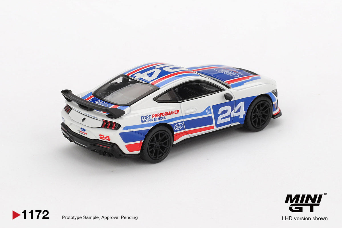 Mini GT 1:64 Ford Mustang Dark Horse #24 Ford Performance Racing School MGT01172-BL