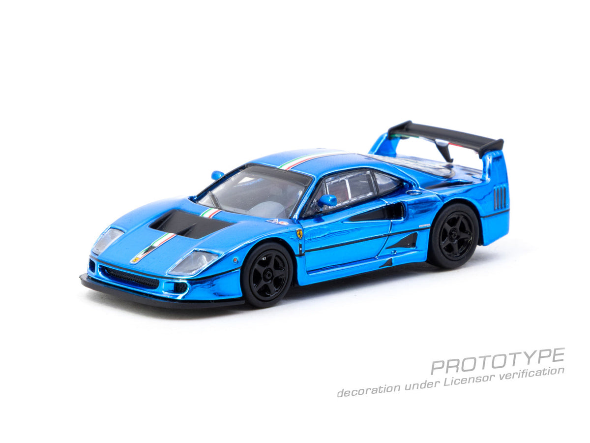 [Preorder] Tarmac Works 1:64 Ferrari F40 LM Chrome Blue T64-075-BC