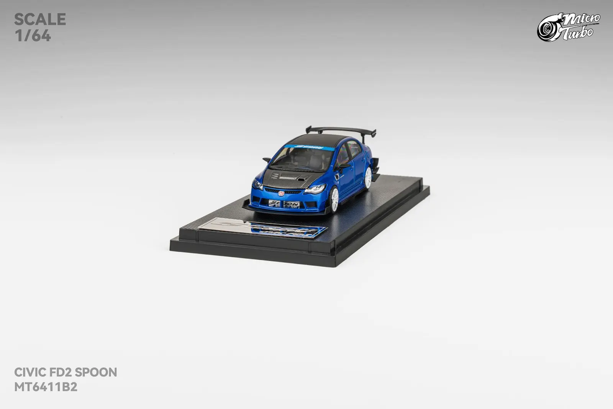 Microturbo 1:64 Custom FD2 Spoon Metallic Blue MT6411B2