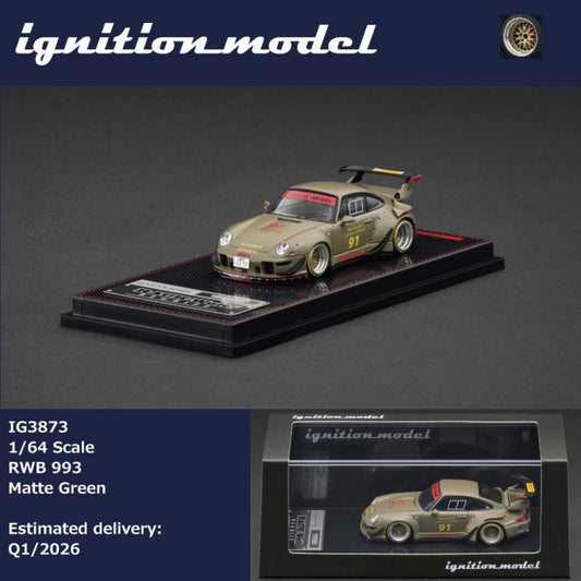 Ignition Model 1:64 Porsche RWB 993 Matte Green IG3873