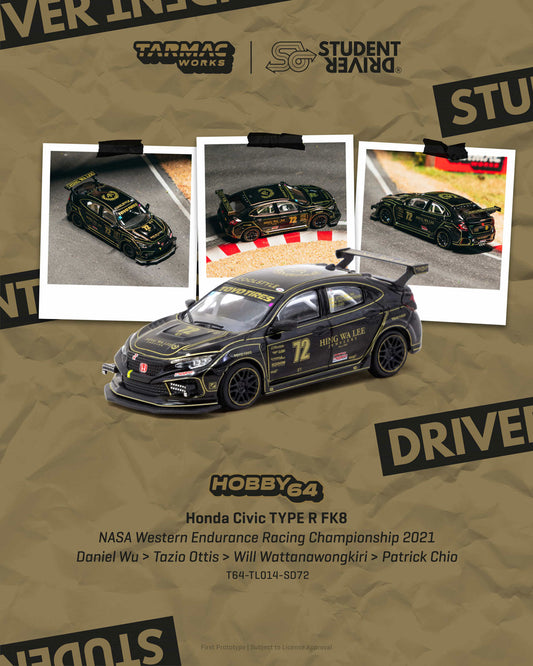 [Preorder] Tarmac Works 1:64 Honda Civic TYPE R FK8 T64-TL014-SD72