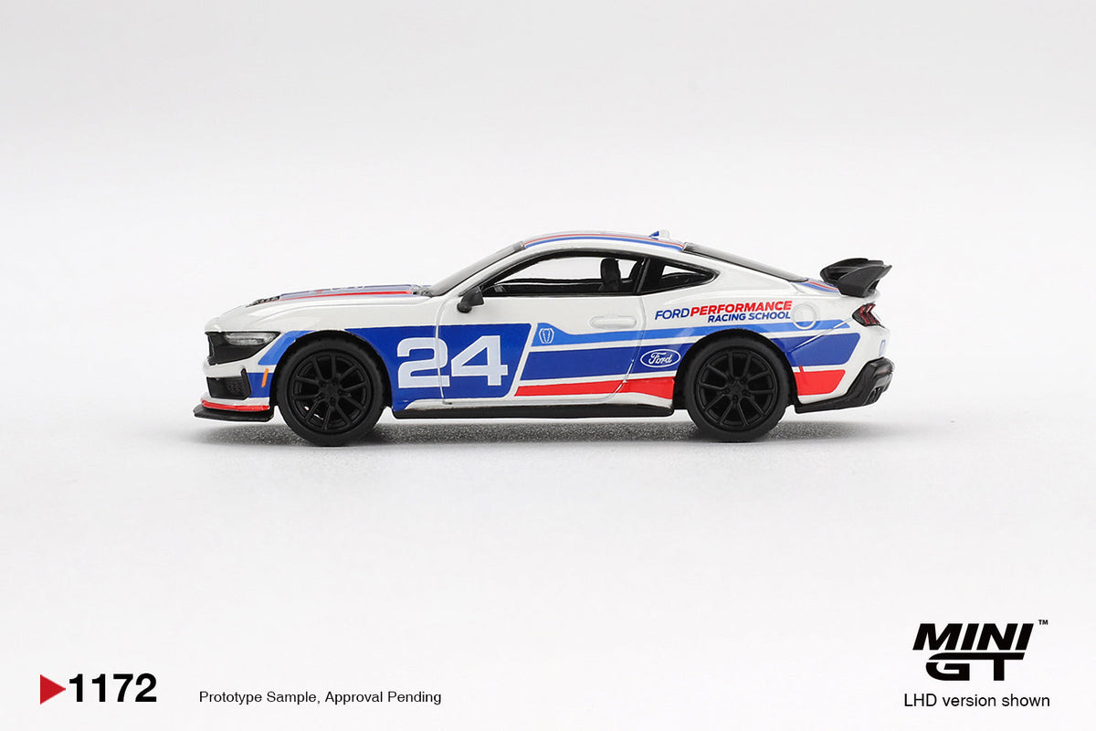 Mini GT 1:64 Ford Mustang Dark Horse #24 Ford Performance Racing School MGT01172-BL